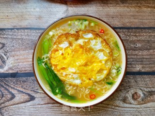 煎蛋青菜煮便利里的做法步调：12