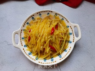 单椒土豆丝的做法步调：11