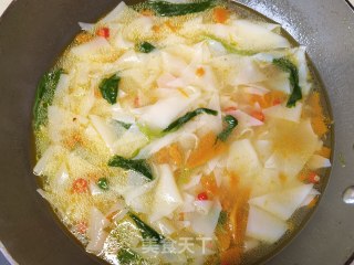 鸡毛菜北瓜里片的做法步调：12