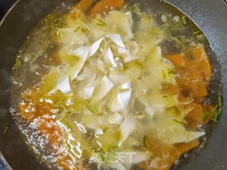 鸡毛菜北瓜里片的做法步调：9