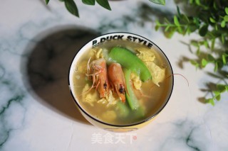 丝瓜鸡蛋虾头汤的做法步调：10