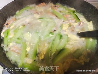 丝瓜鸡蛋虾头汤的做法步调：9