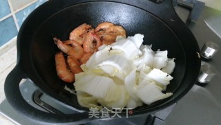 小炒陈虾娃娃菜的做法步调：6