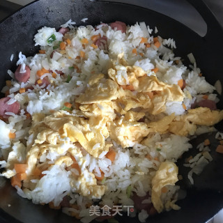胡萝卜蛋炒饭的做法步调：7