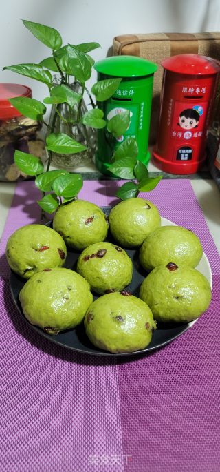 蔓越莓艾草馒头的做法步调：15