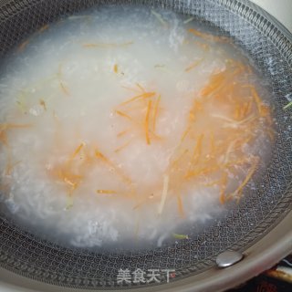 人参苗鲍鱼粥的做法步调：10