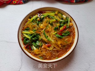 小利剑菜炒粉条的做法步调：11
