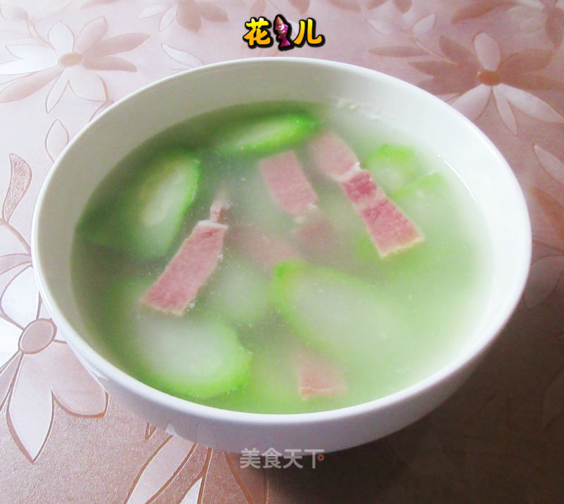 杂粗水腿棱角丝瓜汤的做法