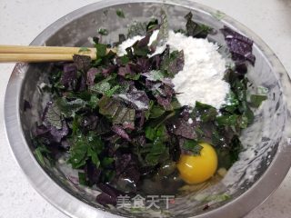 紫苏叶鸡蛋煎饼的做法步调：5