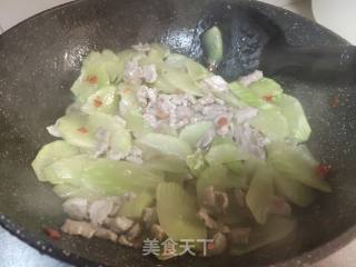 肉片炒莴笋的做法步调：7