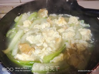 鸡蛋丝瓜汤的做法步调：7