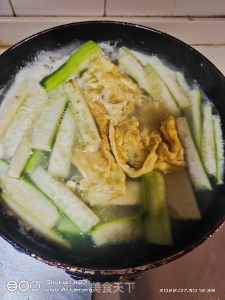 鸡蛋丝瓜汤的做法步调：5
