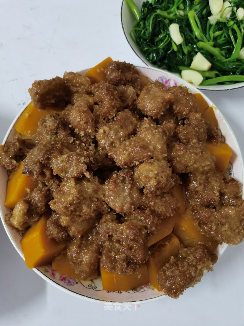 北瓜粉蒸肉的做法