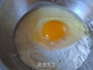 青菜鸡蛋饼的做法步调：3