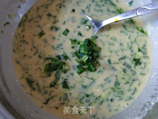 青菜鸡蛋饼的做法步调：5
