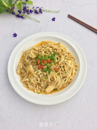 烤金针菇(氛围炸锅版)的做法步调：11