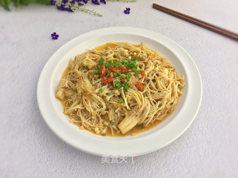 烤金针菇(氛围炸锅版)的做法