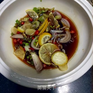 捞汁花甲的做法步调：12