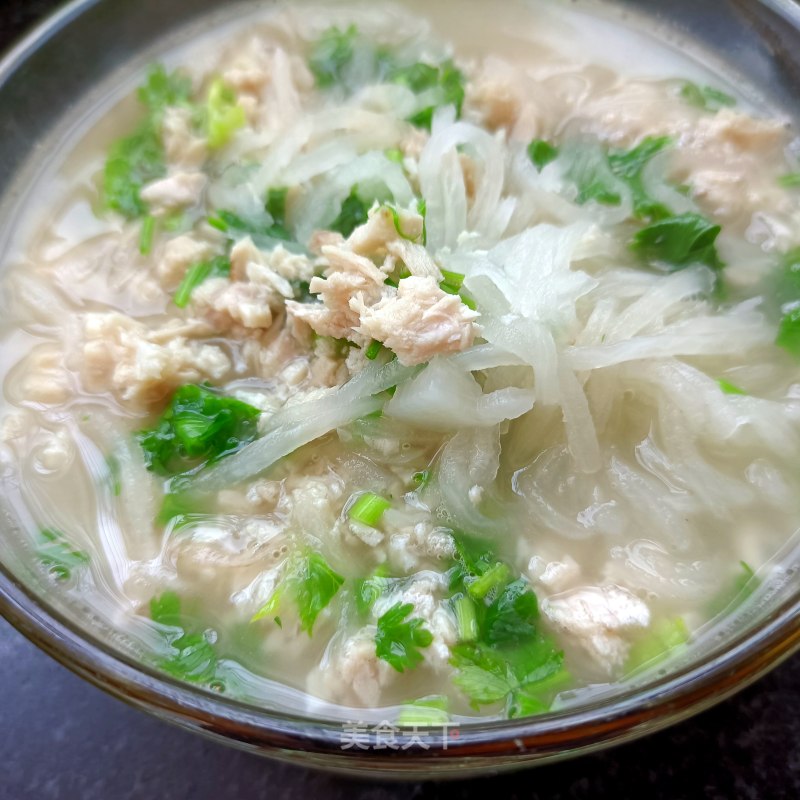 利剑萝卜肉沫汤的做法