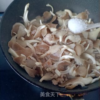 海米韭苔炒秀珍菇的做法步调：8
