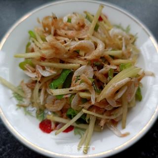 子姜年夜葱拌虾皮的做法步调：7