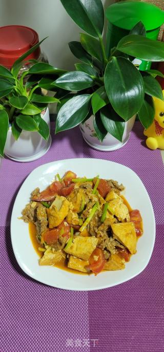 番茄豆腐烧肉的做法步调：11