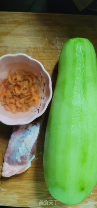 虾米节瓜汤的做法步调：1