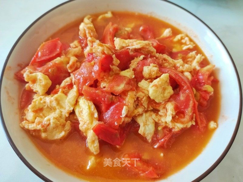 西白柿炒鸡蛋的做法
