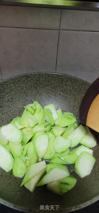 浑炒丝瓜的做法步调：4