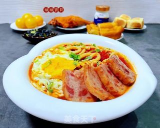 番茄午饭肉煎蛋黑冬里的做法步调：17