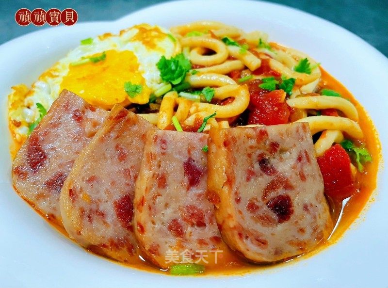 番茄午饭肉煎蛋黑冬里的做法