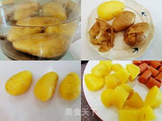 氛围炸锅版/土豆水腿年夜虾撸串的做法步调：2
