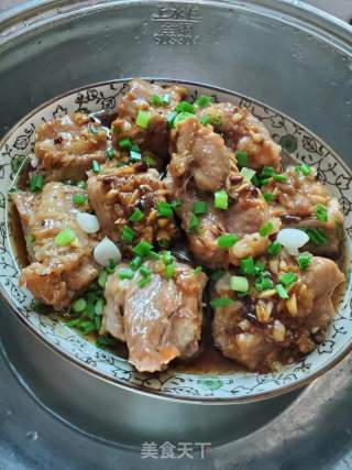 蒜喷鼻豉汁蒸排骨的做法步调：8