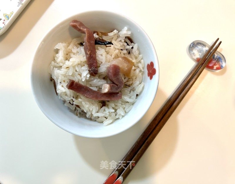 油鸡放火腿拌饭的做法