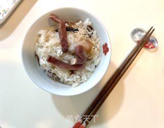 油鸡放火腿拌饭的做法步调：6