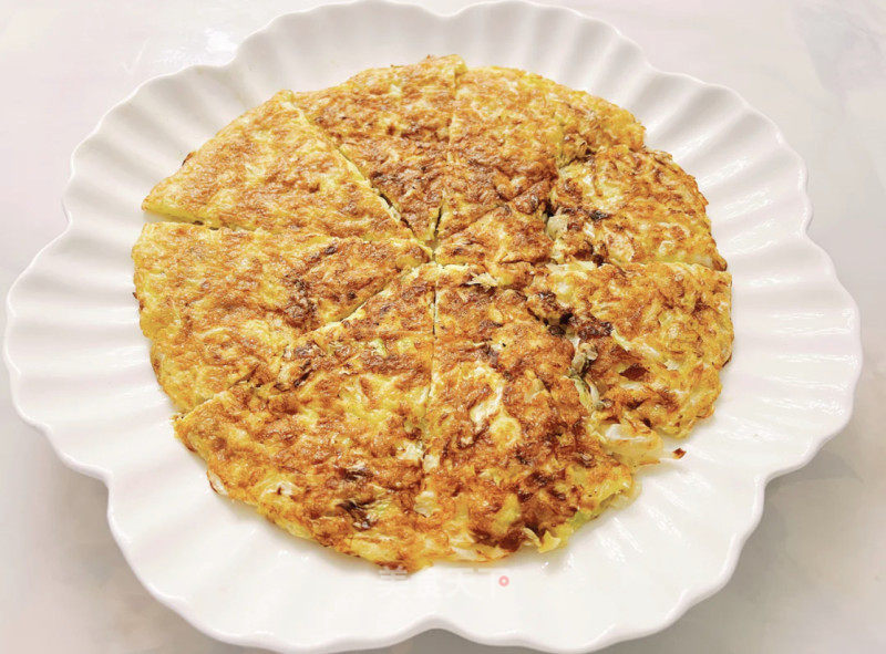 加脂餐～鸡蛋包菜饼的做法