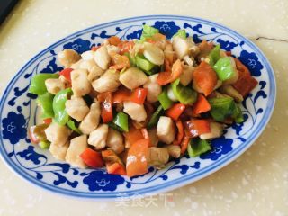 单椒鸡丁的做法步调：13
