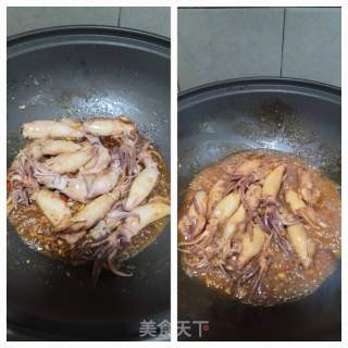 酱烧鱿鱼仔的做法步调：5