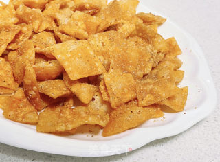 饺子皮锅巴的做法步调：8