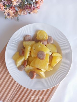 土豆烤肠的做法步调：8