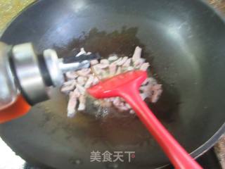肉丝花死米毛豆的做法步调：5