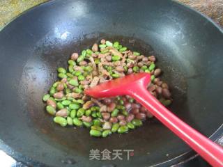 肉丝花死米毛豆的做法步调：11