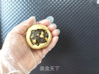 风炉版：椒盐乌芝麻广式月饼，咸喷鼻！饼皮通用哦！的做法步调：9