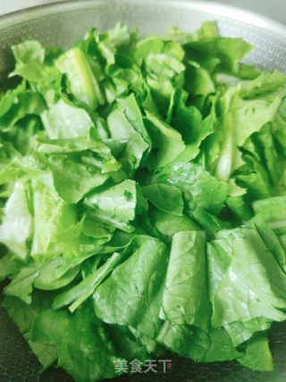炒油麦菜的做法步调：5