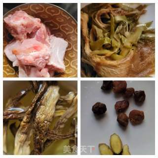 霸王花排骨汤的做法步调：1