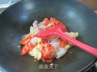 番茄鸡蛋炒魔芋结的做法步调：11