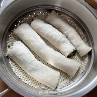 韭菜鸡蛋滋卷的做法步调：8