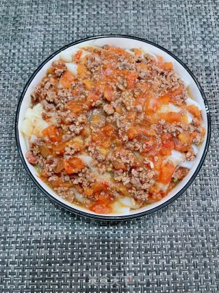 番茄牛肉酱蒸陈村粉的做法步调：8