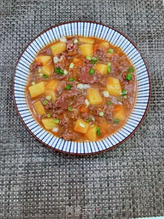 番茄土豆牛肉锅的做法步调：12