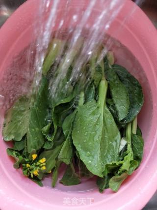 爆炒油菜心的做法步调：1